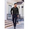 imageCOOFANDY Mens Dress Shirt Long Sleeve Wrinkle Free Formal Shirts Business Casual Button Down ShirtsBlack