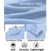 imageCOOFANDY Mens Dress Shirt Long Sleeve Wrinkle Free Formal Shirts Business Casual Button Down ShirtsBlue