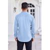 imageCOOFANDY Mens Dress Shirt Long Sleeve Wrinkle Free Formal Shirts Business Casual Button Down ShirtsBlue