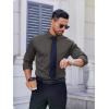 imageCOOFANDY Mens Dress Shirt Long Sleeve Wrinkle Free Formal Shirts Business Casual Button Down ShirtsDark Grey