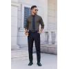 imageCOOFANDY Mens Dress Shirt Long Sleeve Wrinkle Free Formal Shirts Business Casual Button Down ShirtsDark Grey