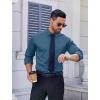 imageCOOFANDY Mens Dress Shirt Long Sleeve Wrinkle Free Formal Shirts Business Casual Button Down ShirtsGrey Blue