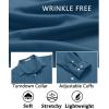 imageCOOFANDY Mens Dress Shirt Long Sleeve Wrinkle Free Formal Shirts Business Casual Button Down ShirtsGrey Blue