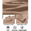 imageCOOFANDY Mens Dress Shirt Long Sleeve Wrinkle Free Formal Shirts Business Casual Button Down ShirtsKhaki