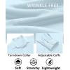 imageCOOFANDY Mens Dress Shirt Long Sleeve Wrinkle Free Formal Shirts Business Casual Button Down ShirtsLight Blue