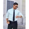 imageCOOFANDY Mens Dress Shirt Long Sleeve Wrinkle Free Formal Shirts Business Casual Button Down ShirtsLight Blue