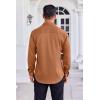 imageCOOFANDY Mens Dress Shirt Long Sleeve Wrinkle Free Formal Shirts Business Casual Button Down ShirtsLight Brown