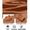 imageCOOFANDY Mens Dress Shirt Long Sleeve Wrinkle Free Formal Shirts Business Casual Button Down ShirtsLight Brown