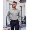 imageCOOFANDY Mens Dress Shirt Long Sleeve Wrinkle Free Formal Shirts Business Casual Button Down ShirtsLight Grey