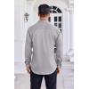 imageCOOFANDY Mens Dress Shirt Long Sleeve Wrinkle Free Formal Shirts Business Casual Button Down ShirtsLight Grey