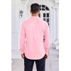 imageCOOFANDY Mens Dress Shirt Long Sleeve Wrinkle Free Formal Shirts Business Casual Button Down ShirtsLight Pink