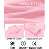 imageCOOFANDY Mens Dress Shirt Long Sleeve Wrinkle Free Formal Shirts Business Casual Button Down ShirtsLight Pink