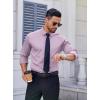 imageCOOFANDY Mens Dress Shirt Long Sleeve Wrinkle Free Formal Shirts Business Casual Button Down ShirtsLight Purple