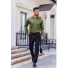 imageCOOFANDY Mens Dress Shirt Long Sleeve Wrinkle Free Formal Shirts Business Casual Button Down ShirtsOlive Green