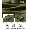 imageCOOFANDY Mens Dress Shirt Long Sleeve Wrinkle Free Formal Shirts Business Casual Button Down ShirtsOlive Green