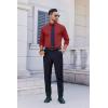 imageCOOFANDY Mens Dress Shirt Long Sleeve Wrinkle Free Formal Shirts Business Casual Button Down ShirtsWine Red