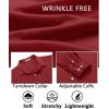 imageCOOFANDY Mens Dress Shirt Long Sleeve Wrinkle Free Formal Shirts Business Casual Button Down ShirtsWine Red