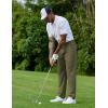 imageCOOFANDY Mens Golf Pants Stretch Work Dress Pants Quick Dry Lightweight Pants Casual Slim Fit Slacks with PocketsArmy Green