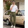 imageCOOFANDY Mens Golf Pants Stretch Work Dress Pants Quick Dry Lightweight Pants Casual Slim Fit Slacks with PocketsArmy Green