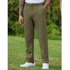 imageCOOFANDY Mens Golf Pants Stretch Work Dress Pants Quick Dry Lightweight Pants Casual Slim Fit Slacks with PocketsArmy Green