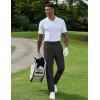 imageCOOFANDY Mens Golf Pants Stretch Work Dress Pants Quick Dry Lightweight Pants Casual Slim Fit Slacks with PocketsBlack
