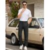 imageCOOFANDY Mens Golf Pants Stretch Work Dress Pants Quick Dry Lightweight Pants Casual Slim Fit Slacks with PocketsBlack