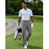 imageCOOFANDY Mens Golf Pants Stretch Work Dress Pants Quick Dry Lightweight Pants Casual Slim Fit Slacks with PocketsDark Gery
