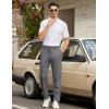 imageCOOFANDY Mens Golf Pants Stretch Work Dress Pants Quick Dry Lightweight Pants Casual Slim Fit Slacks with PocketsDark Gery