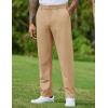 imageCOOFANDY Mens Golf Pants Stretch Work Dress Pants Quick Dry Lightweight Pants Casual Slim Fit Slacks with PocketsKhaki
