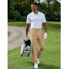 imageCOOFANDY Mens Golf Pants Stretch Work Dress Pants Quick Dry Lightweight Pants Casual Slim Fit Slacks with PocketsKhaki