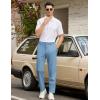 imageCOOFANDY Mens Golf Pants Stretch Work Dress Pants Quick Dry Lightweight Pants Casual Slim Fit Slacks with PocketsLight Blue