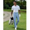 imageCOOFANDY Mens Golf Pants Stretch Work Dress Pants Quick Dry Lightweight Pants Casual Slim Fit Slacks with PocketsLight Blue