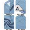 imageCOOFANDY Mens Golf Pants Stretch Work Dress Pants Quick Dry Lightweight Pants Casual Slim Fit Slacks with PocketsLight Blue