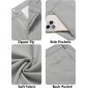 imageCOOFANDY Mens Golf Pants Stretch Work Dress Pants Quick Dry Lightweight Pants Casual Slim Fit Slacks with PocketsLight Grey