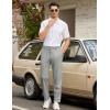 imageCOOFANDY Mens Golf Pants Stretch Work Dress Pants Quick Dry Lightweight Pants Casual Slim Fit Slacks with PocketsLight Grey