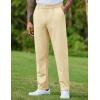 imageCOOFANDY Mens Golf Pants Stretch Work Dress Pants Quick Dry Lightweight Pants Casual Slim Fit Slacks with PocketsLight Khaki