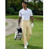 imageCOOFANDY Mens Golf Pants Stretch Work Dress Pants Quick Dry Lightweight Pants Casual Slim Fit Slacks with PocketsLight Khaki