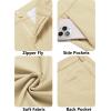 imageCOOFANDY Mens Golf Pants Stretch Work Dress Pants Quick Dry Lightweight Pants Casual Slim Fit Slacks with PocketsLight Khaki