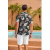imageCOOFANDY Mens Hawaiian Shirt Short Sleeve Floral Button Down Shirts Tropical Summer Beach Shirts Camp Collar ShirtBlack