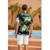 imageCOOFANDY Mens Hawaiian Shirt Short Sleeve Floral Button Down Shirts Tropical Summer Beach Shirts Camp Collar ShirtBlackhawaiian Floral