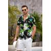 imageCOOFANDY Mens Hawaiian Shirt Short Sleeve Floral Button Down Shirts Tropical Summer Beach Shirts Camp Collar ShirtBlackhawaiian Floral
