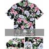imageCOOFANDY Mens Hawaiian Shirt Short Sleeve Floral Button Down Shirts Tropical Summer Beach Shirts Camp Collar ShirtBlacktropical Floral