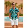 imageCOOFANDY Mens Hawaiian Shirt Short Sleeve Floral Button Down Shirts Tropical Summer Beach Shirts Camp Collar ShirtBlue