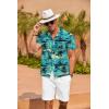 imageCOOFANDY Mens Hawaiian Shirt Short Sleeve Floral Button Down Shirts Tropical Summer Beach Shirts Camp Collar ShirtBlue