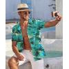 imageCOOFANDY Mens Hawaiian Shirt Short Sleeve Floral Button Down Shirts Tropical Summer Beach Shirts Camp Collar ShirtBlue