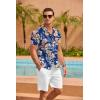 imageCOOFANDY Mens Hawaiian Shirt Short Sleeve Floral Button Down Shirts Tropical Summer Beach Shirts Camp Collar ShirtBluetropical Floral