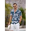 imageCOOFANDY Mens Hawaiian Shirt Short Sleeve Floral Button Down Shirts Tropical Summer Beach Shirts Camp Collar ShirtDark Bluewhite Floral