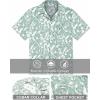 imageCOOFANDY Mens Hawaiian Shirt Short Sleeve Floral Button Down Shirts Tropical Summer Beach Shirts Camp Collar ShirtGreen Leaf