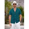 imageCOOFANDY Mens Hawaiian Shirt Short Sleeve Floral Button Down Shirts Tropical Summer Beach Shirts Camp Collar ShirtLake Greenleaf