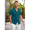 imageCOOFANDY Mens Hawaiian Shirt Short Sleeve Floral Button Down Shirts Tropical Summer Beach Shirts Camp Collar ShirtLake Greenleaf
